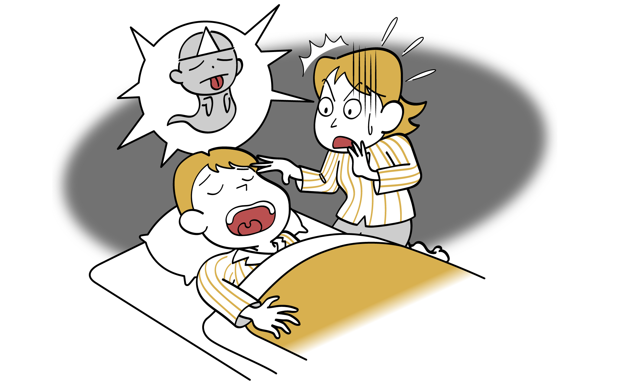 睡眠時無呼吸症候群とは？専門医がイラストをもとに、詳しく解説します。